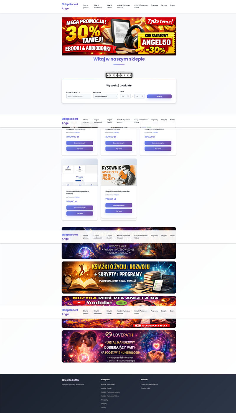 Sklep Internetowy z panelem admina